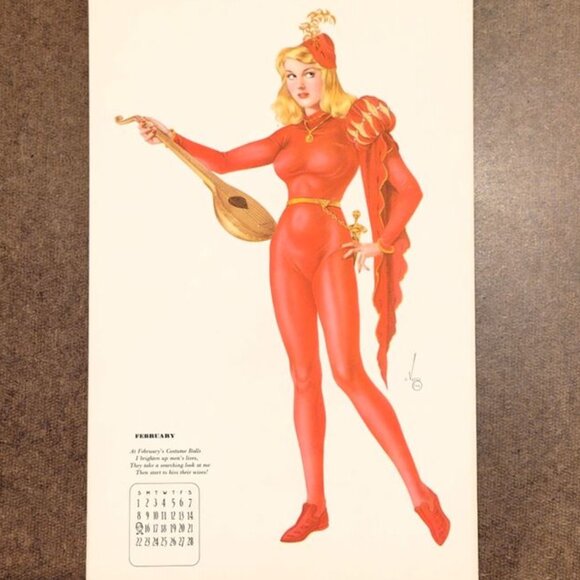 Rare 1st Varga 1940 Pin-Up Girl Calendar Esquire art - Picture 2 of 11